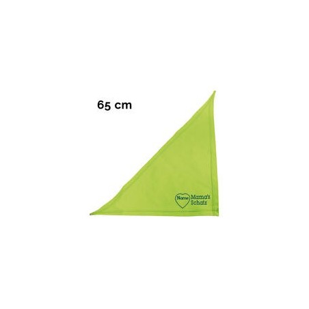 Schecker - Besticktes Halstuch Mama´s Schatz + Name im Herz [65cm - Kiwi]