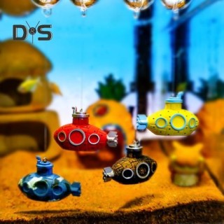 4 Stücke Aquarium Dekorationen Schwimmende Aquarium Ornamente Aquarium Dekor Cartoon U-Boot Form Aquarium Zubehör 4pcs