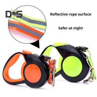 Einziehbare Haustierleine, reflektierende Hundetrainings-Kontrollleine mit rutschfestem Griff, Welpen-Zugseil für nächtliche