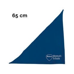 Schecker - Besticktes Halstuch Mama´s Schatz + Name im Herz [65cm - Blau]