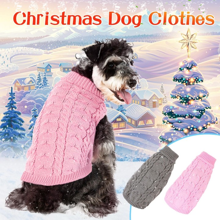 Neu Herbst Und Winter Warme Wolle Haustier Kleidung Woolen Hund L graue