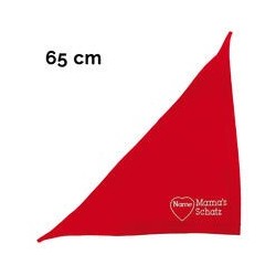 Schecker - Besticktes Halstuch Mama´s Schatz + Name im Herz [65cm - Rot]
