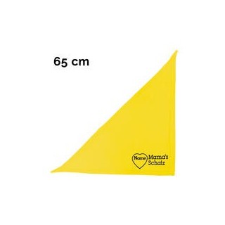 Schecker - Besticktes Halstuch Mama´s Schatz + Name im Herz [65cm - Gelb]