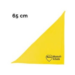 Schecker - Besticktes Halstuch Mama´s Schatz + Name im Herz [65cm - Gelb]