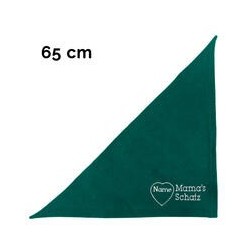 Schecker - Besticktes Halstuch Mama´s Schatz + Name im Herz [65cm - Petrol]