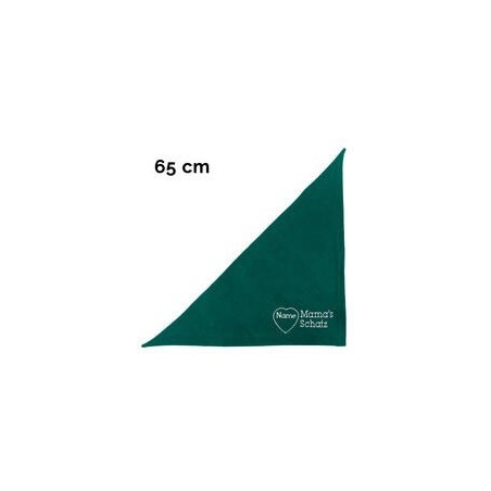 Schecker - Besticktes Halstuch Mama´s Schatz + Name im Herz [65cm - Petrol]