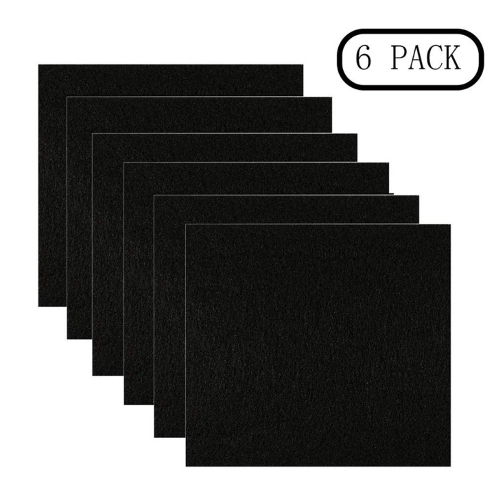 6Pcs Haustier Katzenstreu Box Filter Kätzchen Pad Aktivkohle Deodorant Filter schwarz