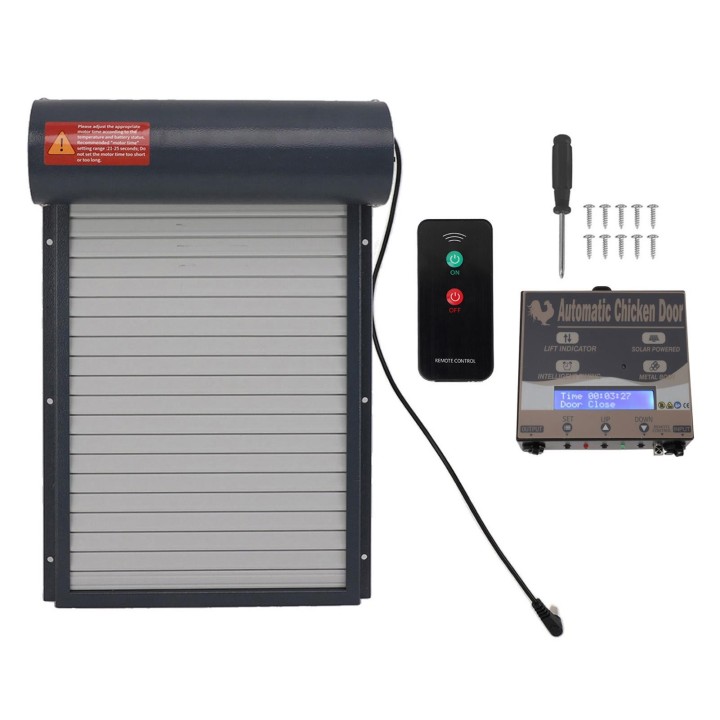 Automatischer Hühnerstall-Türöffner mit Timer, programmierbarer Lichtsensor, batteriebetrieben, für Hühner