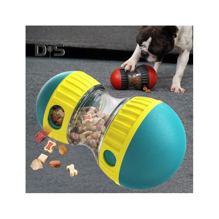 Hunde-Puzzle-Spielzeug, Tierfutter-Spender, Puzzle-Ball-Spielzeug, interaktiver Ball zum Auslaufen von Hundeleckerli, langsam