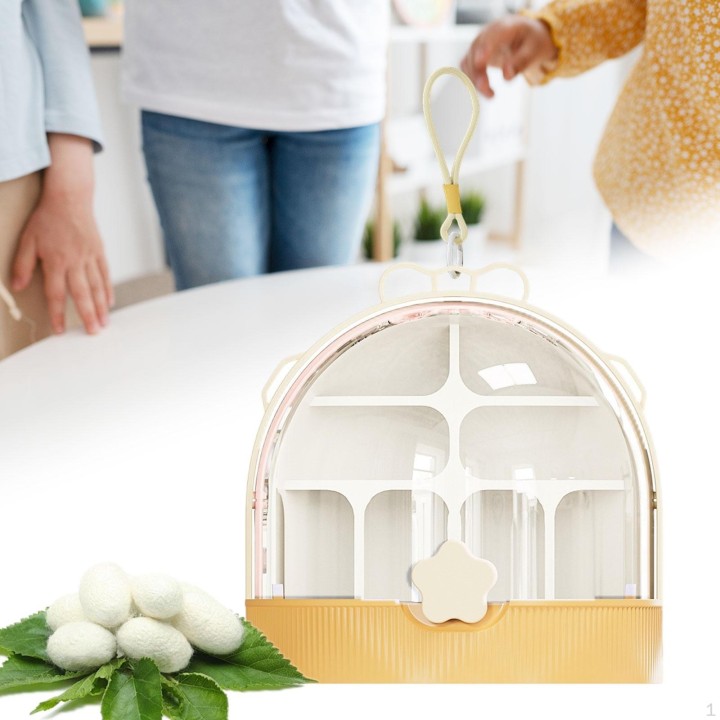 Butterfly Breeding Box Cage Carry Handle Hatchery Easy to View Terrarium Habitat violett