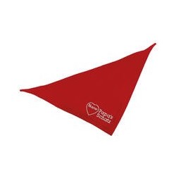 Schecker - Besticktes Halstuch Papa´s Schatz + Name im Herz [35cm - Rot]