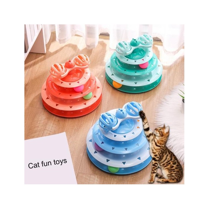 Katzenspielzeug, kostenlose Demontage, glattes Katzenintelligenztraining, Unterhaltungsplatte, Turmspielzeug grün