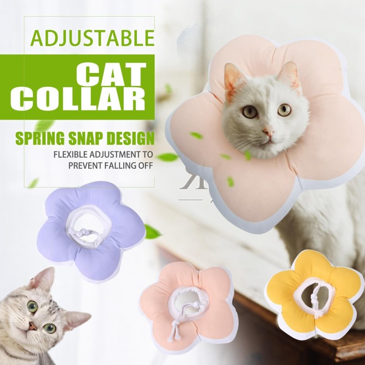 Sagit Cat Recovery Collar Small Dog Post Soft Edge Collar For Dogs Cats One Size rosa