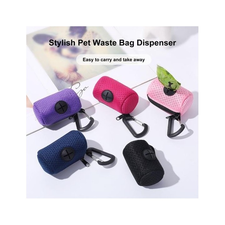 Spender für Haustierkotbeutel, Reißverschluss-Schließung, gekreuzte Schubladen mit Haken zum Aufhängen, trendige, praktische