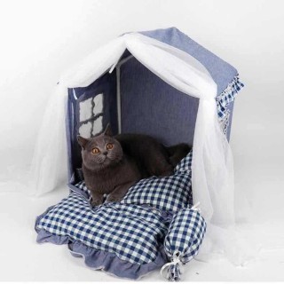 Pet Zelt Hund Katze Nest Kreative Vier Jahreszeiten Prinzessin Zimmer Katze Nest Abnehmbare Stil Produktion M rosa