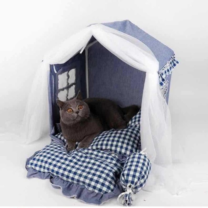Pet Zelt Hund Katze Nest Kreative Vier Jahreszeiten Prinzessin Zimmer Katze Nest Abnehmbare Stil Produktion M rosa