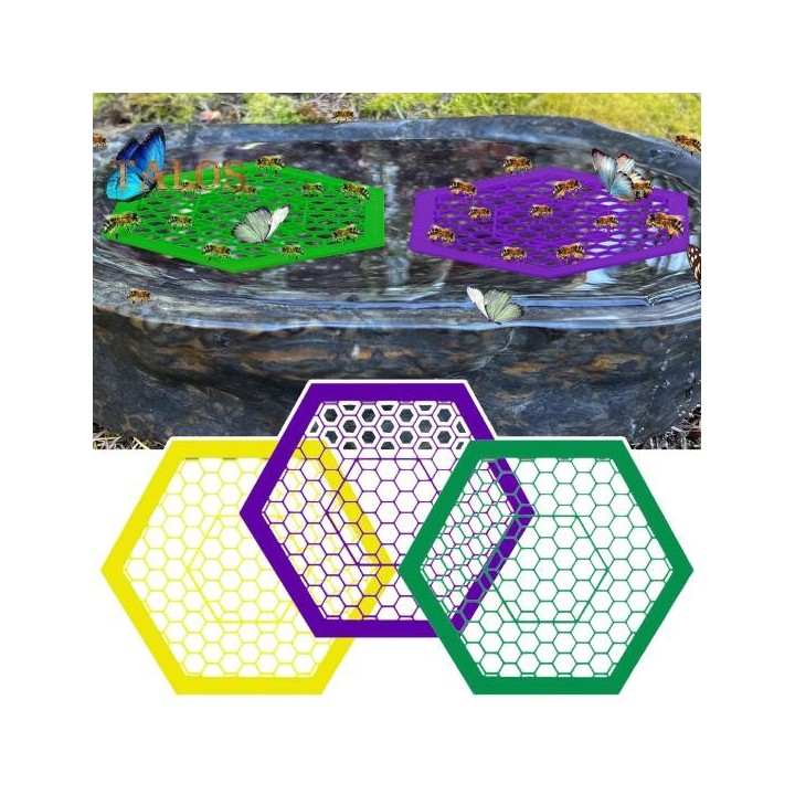 Bienentablett, farbenfrohe Insektentränke, Schmetterlings-Wasserstationen, Bienen-Wasserfangbecher, schwimmende Insel für dur