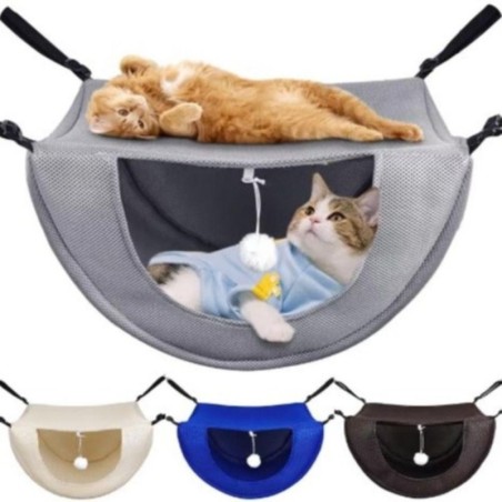 Atmungsaktives Kätzchen-Schaukelbett, verstellbares Lanyard, Haustierkäfig, einfach zu befestigender Katzenkäfig, Hängematte