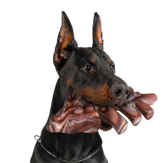 Großes, langlebiges Hundekauspielzeug für aggressive Kauer, robustes Haustierspielzeug aus Nylon mit Rindfleischgeschmack, We