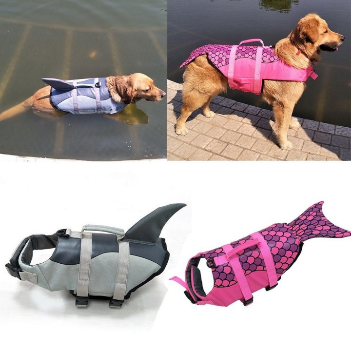 Badeanzug Schwimmen Bewahrer Meerjungfrau Hai Haustier Sicherheit Kleidung Hund Leben Jacke Welpen Surf Saver Mantel Mermaid-