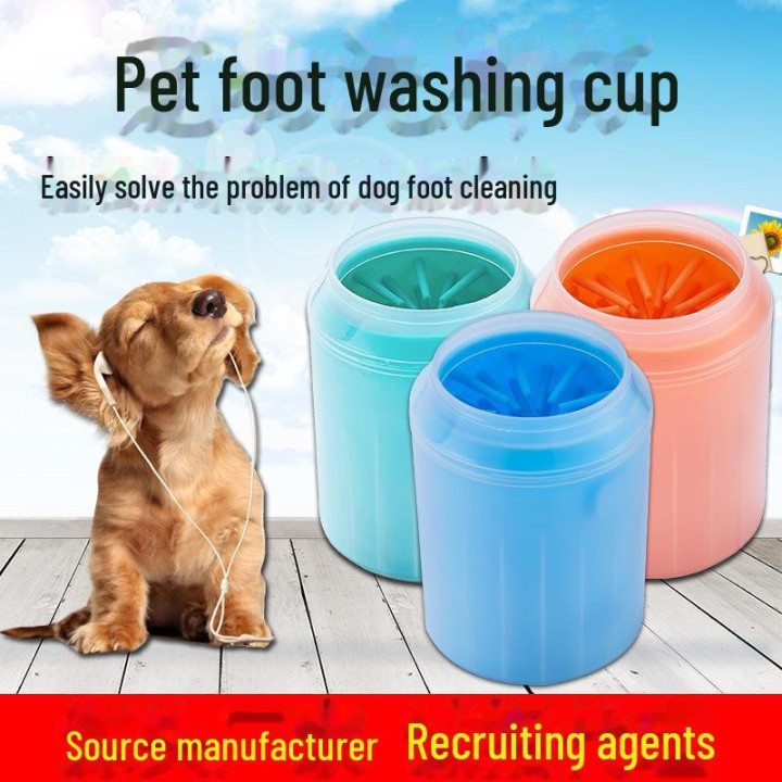 Haustier-Fußwaschbecher - Heißer Verkaufsschlager für Hundepfotenreiniger Blue