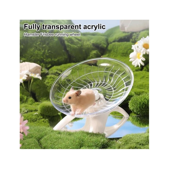 Hamster-Laufrad-Spielzeug, Einsiedlerkrebs, Kletterspielzeug, geräuschloser Hamster, fliegende Untertasse, Laufrad, Käfigzube