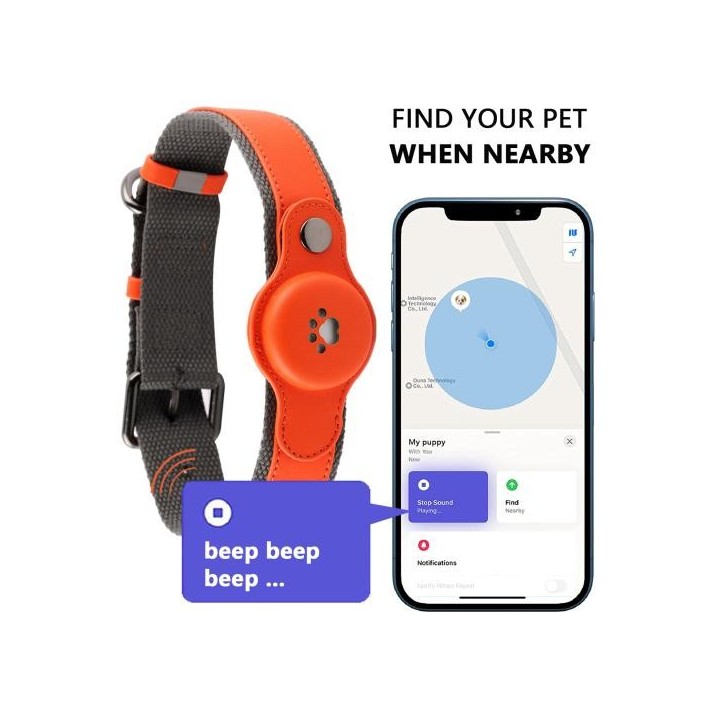 Wasserdichtes Hunde-GPS-Tracker-Halsband für iOS, leicht, lange Akkulaufzeit, Echtzeit-Anti-Verlust-Haustierortung, passend f