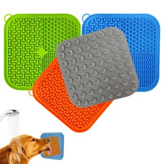 Lecken Silikon Matte für Hunde Pet Slow Food Platte Hund Baden Ablenkung Silikon Hund Sauger Essen Training Hund Feeder liefe
