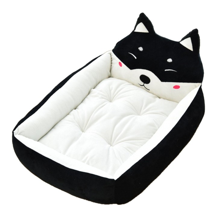 Hundebett mit Cartoon-Motiv, für den Winter, warm, niedlich, waschbar, für alle Jahreszeiten, Haustierhütte, Bett für Hunde,