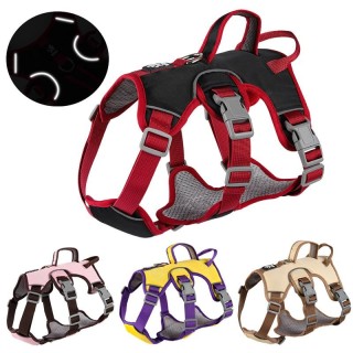 Hundegeschirr, verstellbar, für Outdoor-Training, Spazierleine, für kleine und große Hunde, Weste, reflektierender Brustgurt