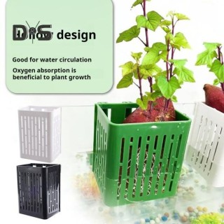 1/2/3/5/10 Stück Aquarium-Pflanzenhalter, Hängetopf für Aquarien, mit Haken, Kunststoff-Wasserpflanzenbecher für Aquascape-De