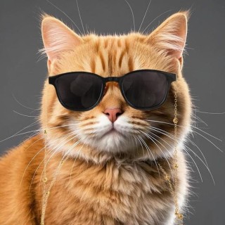 Katzensonnenbrille, Retro-Haustierbrille mit goldener Kette für Katzen und kleine Hunde, Haustier-Kostümzubehör für Fotos, Co