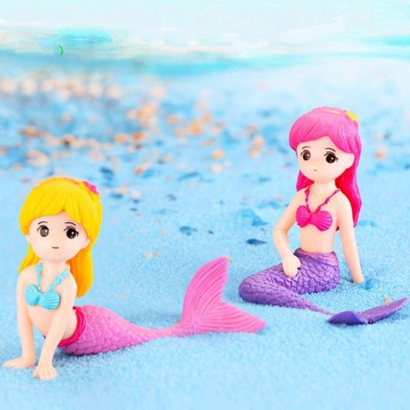 Niedliche kleine Meerjungfrau, Aquarium-Ornament, Aquarium-Schreibtisch-Dekoration, Zubehör, Haustier-Zubehör M