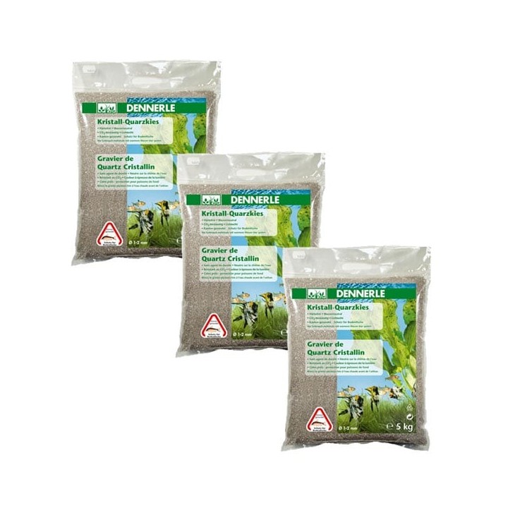 Dennerle Kristall Quarzkies Schiefergrau 3x10kg SPARANGEBOT