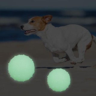 Pet Molar Toy Bite Resistant Good Toughness Relieve Boredom Safe Luminous Ball Dog Training Toy Pet Supplies Small