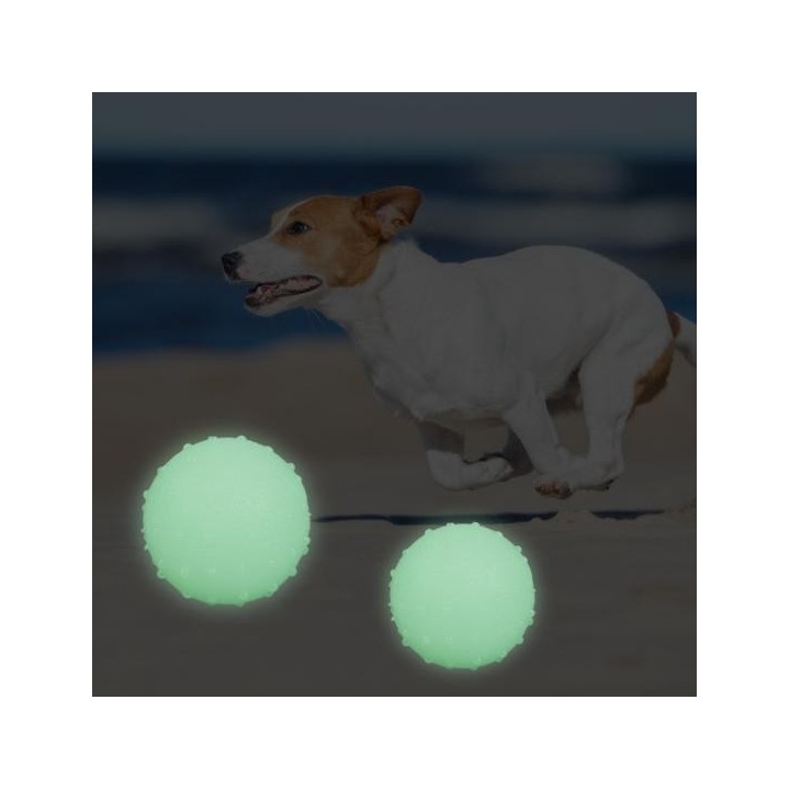 Pet Molar Toy Bite Resistant Good Toughness Relieve Boredom Safe Luminous Ball Dog Training Toy Pet Supplies Small