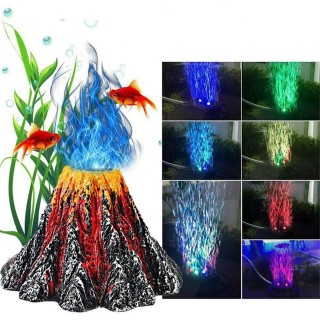 (Nikita) Exquisites Aquarium-Wassertank-Vulkanausbruch-dekoratives Vulkanmodell One Size