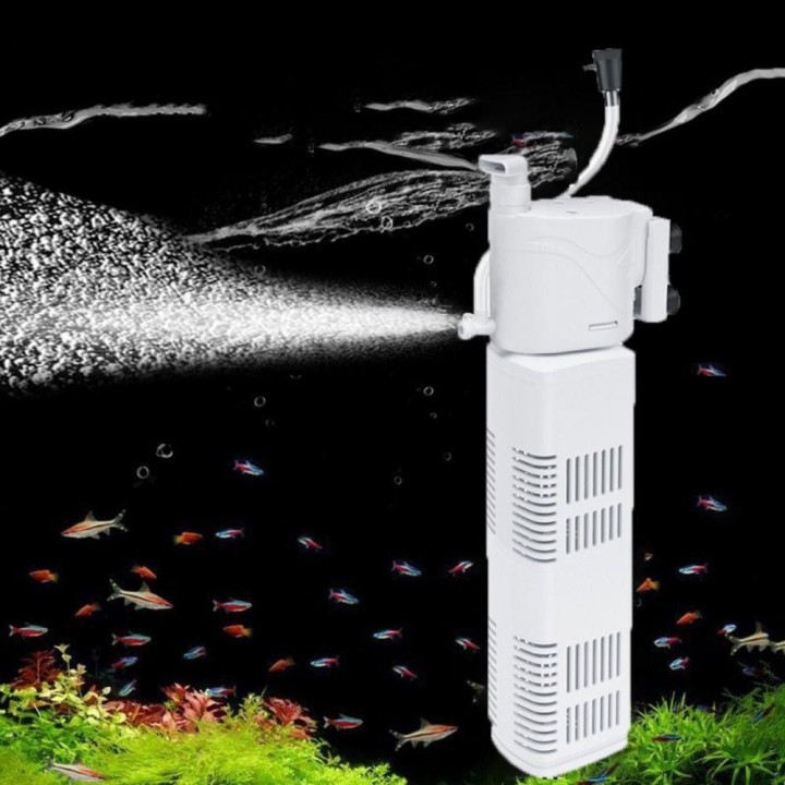 Plastic 3 in 1 Aquarium Filter Silent Aquarium Water Purifier Air Oxygen Aerator  for Fish Tank Style B