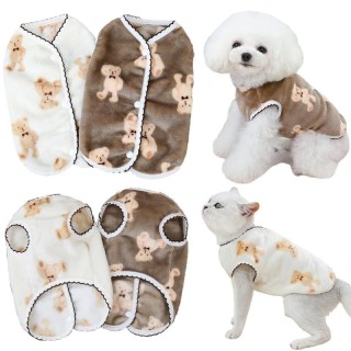 Weiche Fleece-Weste für Hunde und Katzen, Winter-Welpenkleidung, Shih Tzu, Chihuahua, Jacke, Französische Bulldogge, Pudel, M