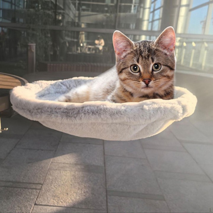 Katze Schreibtisch Bett Barsch Waschbar Einfache Installation Regal Hängematte für Home graue