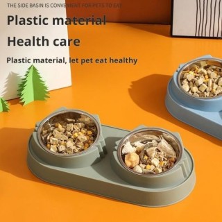Futternapf für Haustiere, erhöhter Einzel-/Doppelnapf für Hunde, auslaufsicher, rutschfest, Futterspender für Katzen, Futter-