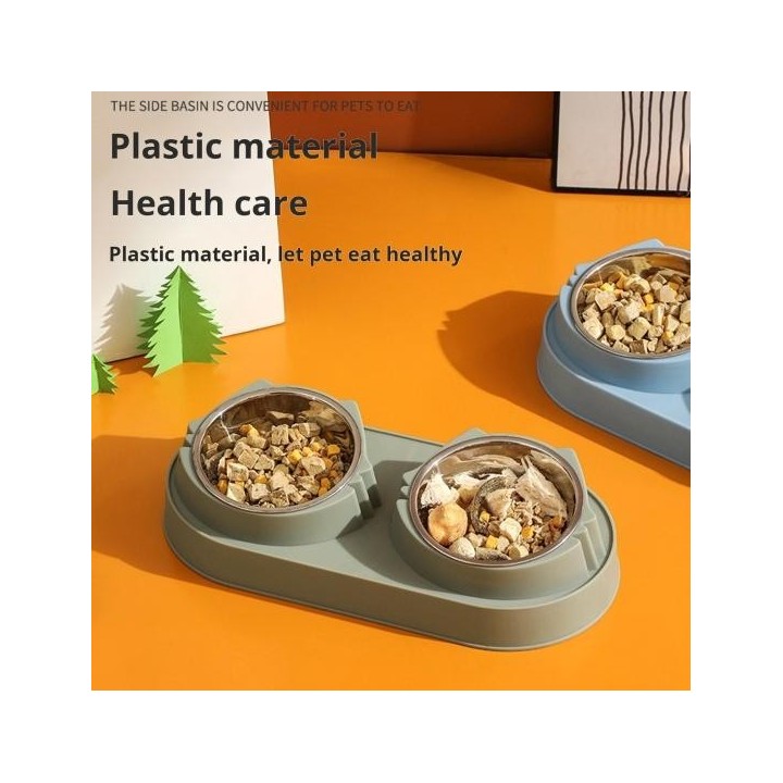 Futternapf für Haustiere, erhöhter Einzel-/Doppelnapf für Hunde, auslaufsicher, rutschfest, Futterspender für Katzen, Futter-