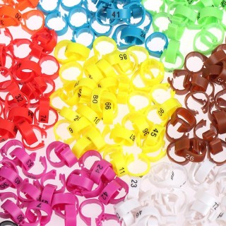 100Pcs Geflügel Fuß Ring Vogel Taube Huhn Signage Durchführung Mark Ring schwarz