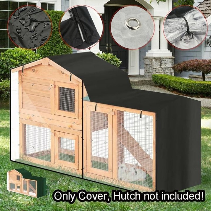 Rabbit Hutch Cover Weather Rain Water Proof Heavy Duty Guinea Pig Pet Easipet 147x52x86cm grün