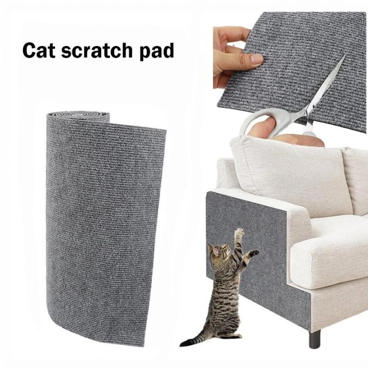 Cat Scratch Mat Trimmable Self-Adhesive Carpet Mat Pad Anti  Cat Pet Scratcher Furniture Couch Corner Indoor Sofa Wall Protec