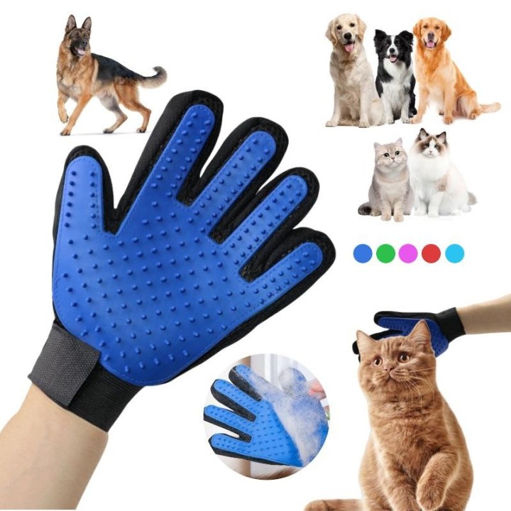 Rubber Pet Glove Cat Grooming Glove Dog Cat Hair Combs Pet Bath deShedding Tools Glove Massage Grooming Clean Dogs Cats Suppl