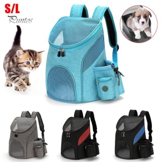 Puntos Faltbare tragbare Haustier Katze Hund Welpen Träger Rucksack atmungsaktive Outdoor-Tasche S hellblaue