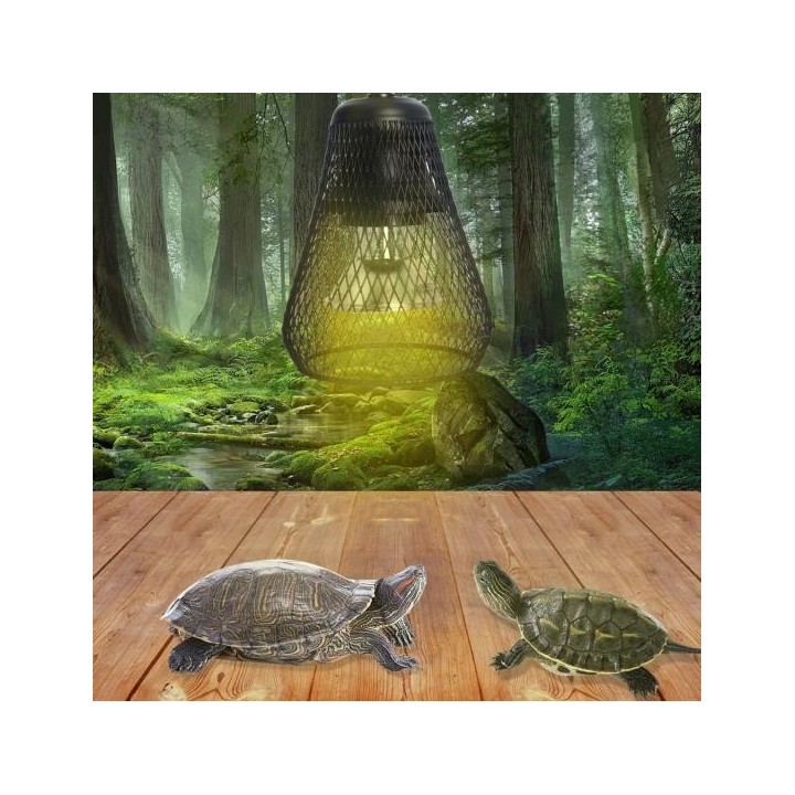 Wärmelampe für Reptilien, einstellbare Helligkeit, Temperatur, Timer, Haustierstall, Heizungsschutz für Hühner UK Plug 1