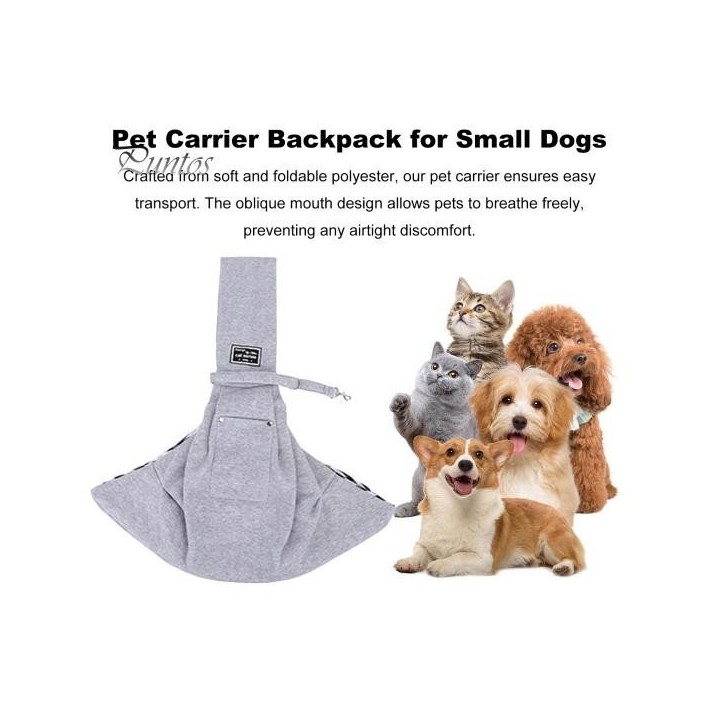 Tragetuch für kleine Hunde, Umhängetasche, tragbare Welpentasche für Reisen im Freien, Transportzubehör für kleine und mittel