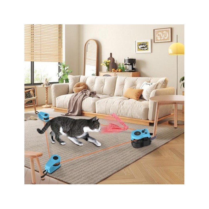 Laufband-Spielzeug für Katzen mit Federn, automatische Steuerung/Fernbedienung, DIY, simuliertes Katzen-/Maus-Jagdspielzeug,